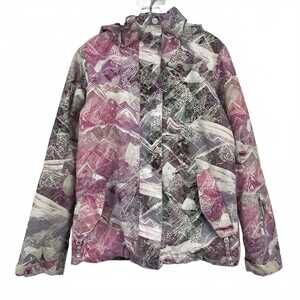 Roxy Purple White Mountain Print Winter Coat | Girls 12 Regular